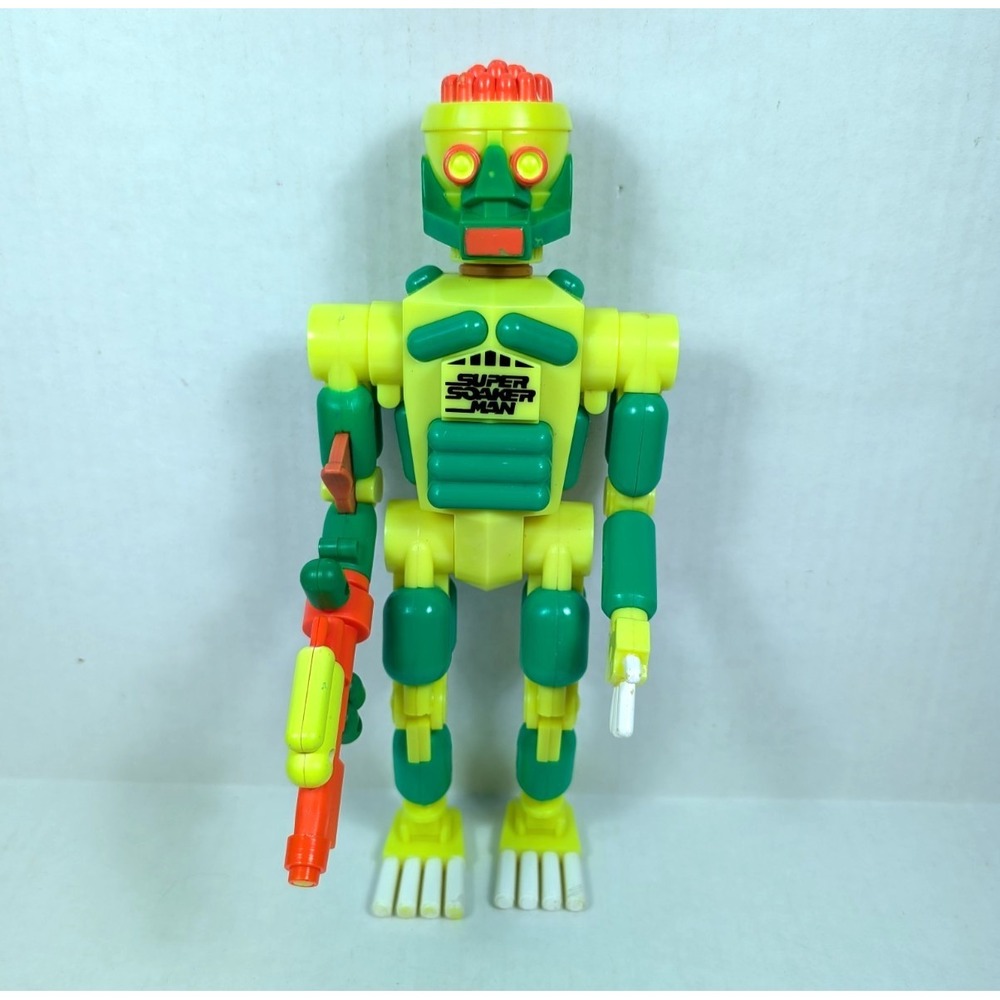 Vintage Super Soaker Man Larami 1992 Robot Action Figure 8"